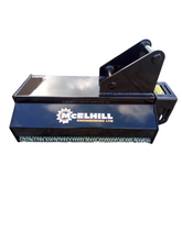 Load image into Gallery viewer, Heavy-duty flail head for 4 to 8 ton excavators with 1-meter width and 24 T hammer flail rotor by McElhill Engineering, serving Northern Ireland and the Republic of Ireland