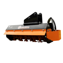 Load image into Gallery viewer, Grizzly Flail Head 800 flail blades and hydraulic hose, compact excavator attachment for hedge and scrub clearance