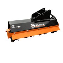 Load image into Gallery viewer, Grizzly Flail Head 800 excavator attachment with headstock and hydraulic hose, hand-built in Fermanagh