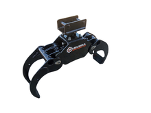 Load image into Gallery viewer, Excavator mounting bracket with hydraulic fittings and pivot points, engineered by McElhill Engineering Ltd.