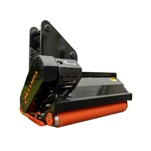 Load image into Gallery viewer, McElhill Engineering Grizzly Flail Head 1200, roller and headstock, angled rear view