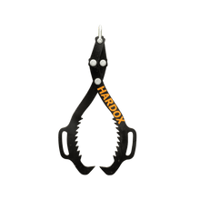 Load image into Gallery viewer, McElhill Engineering The Claw hand-held log tongs, Hardox steel jaws, front view